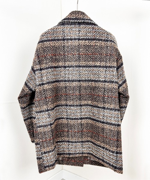 Meli rich（メリーリッチ）の「チェックダブルテーラードジャケット（テーラードジャケット・レディース・グレー/グリーン/ブラウン・MEDIUM）」の13枚目の写真