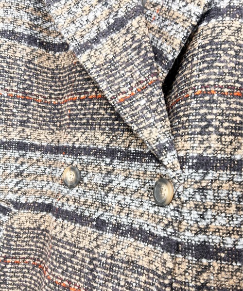 Meli rich（メリーリッチ）の「チェックダブルテーラードジャケット（テーラードジャケット・レディース・グレー/グリーン/ブラウン・MEDIUM）」の15枚目の写真