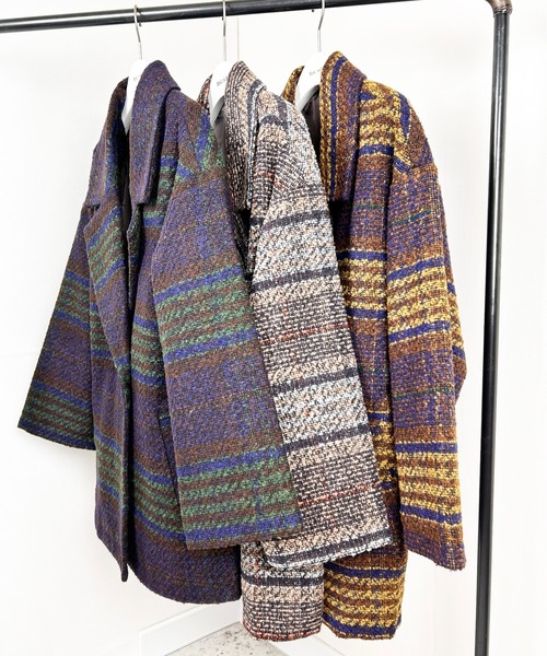 Meli rich（メリーリッチ）の「チェックダブルテーラードジャケット（テーラードジャケット・レディース・グレー/グリーン/ブラウン・MEDIUM）」の20枚目の写真