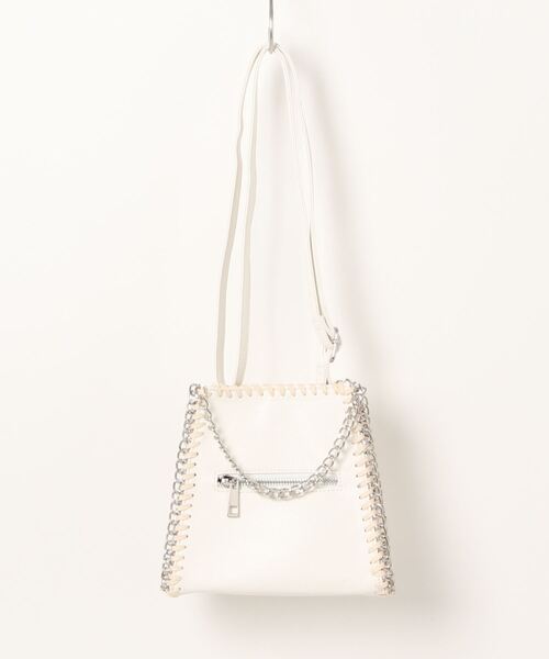 179/WG（イチナナキュウダブルジー）の「チェーン2WAY BAG（ショルダーバッグ・レディース・オフホワイト/ブラック・FREE）」の14枚目の写真