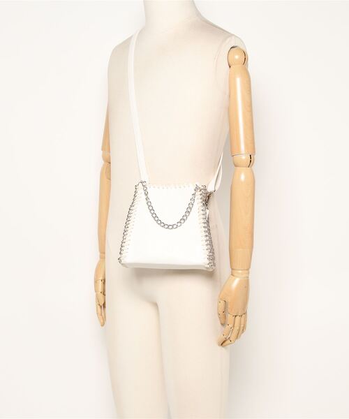 179/WG（イチナナキュウダブルジー）の「チェーン2WAY BAG（ショルダーバッグ・レディース・オフホワイト/ブラック・FREE）」の17枚目の写真