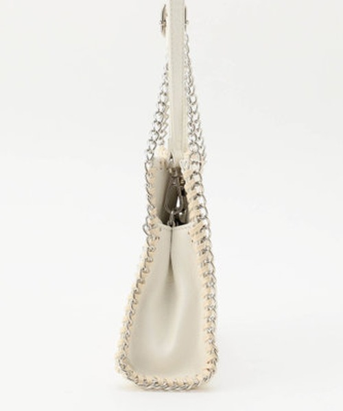 179/WG（イチナナキュウダブルジー）の「チェーン2WAY BAG（ショルダーバッグ・レディース・オフホワイト/ブラック・FREE）」の6枚目の写真