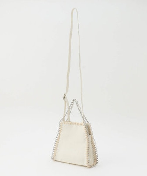 179/WG（イチナナキュウダブルジー）の「チェーン2WAY BAG（ショルダーバッグ・レディース・オフホワイト/ブラック・FREE）」の8枚目の写真
