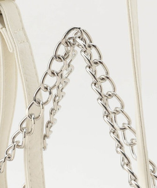 179/WG（イチナナキュウダブルジー）の「チェーン2WAY BAG（ショルダーバッグ・レディース・オフホワイト/ブラック・FREE）」の10枚目の写真