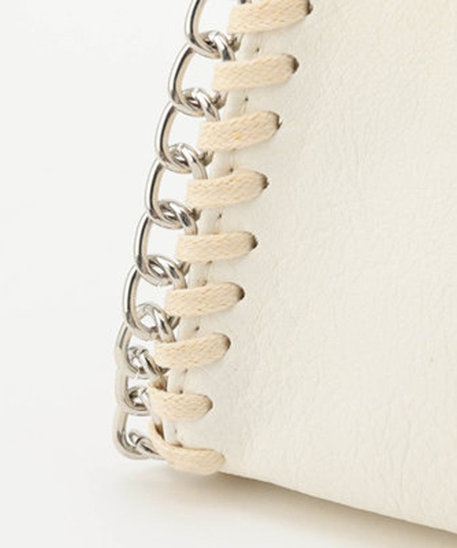 179/WG（イチナナキュウダブルジー）の「チェーン2WAY BAG（ショルダーバッグ・レディース・オフホワイト/ブラック・FREE）」の11枚目の写真