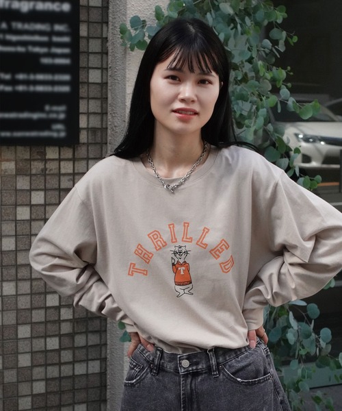 CORNERS(コーナーズ)の「アニマルロゴロンT(Tシャツ/カットソー・レディース・オフホワイト/ベージュ/ネイビー・FREE)」の9枚目の写真