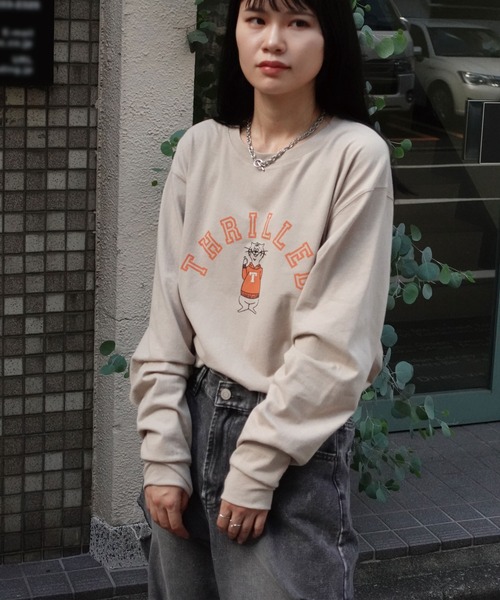 CORNERS(コーナーズ)の「アニマルロゴロンT(Tシャツ/カットソー・レディース・オフホワイト/ベージュ/ネイビー・FREE)」の10枚目の写真