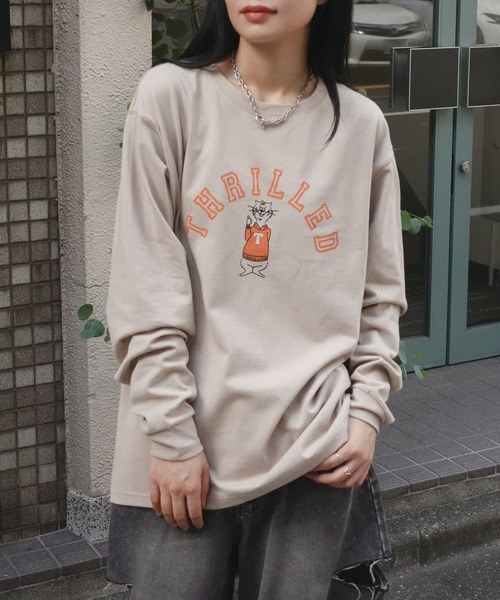 CORNERS(コーナーズ)の「アニマルロゴロンT(Tシャツ/カットソー・レディース・オフホワイト/ベージュ/ネイビー・FREE)」の11枚目の写真