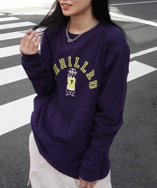 CORNERS(コーナーズ)の「アニマルロゴロンT(Tシャツ/カットソー・レディース・オフホワイト/ベージュ/ネイビー・FREE)」の13枚目の写真