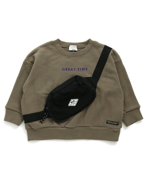 F.O.KIDS(エフオーキッズ)の「ボディバッグドッキングトレーナー(スウェット・キッズ・アイボリー/グレー/ベージュ・120/110/130/140/95/90/100/80)」の3枚目の写真