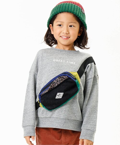 F.O.KIDS(エフオーキッズ)の「ボディバッグドッキングトレーナー(スウェット・キッズ・アイボリー/グレー/ベージュ・120/110/130/140/95/90/100/80)」の2枚目の写真