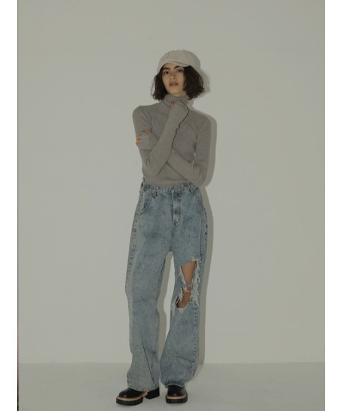 AMAIL(アマイル)の「Fashionable basic knit(ニット/セーター・レディース・グレー/イエロー/アイボリー/ブラック/ピンク・FREE)」の14枚目の写真