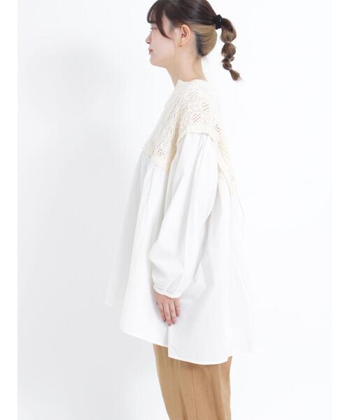 Samansa Mos2（サマンサ モスモス）の「柄編みニットドッキング