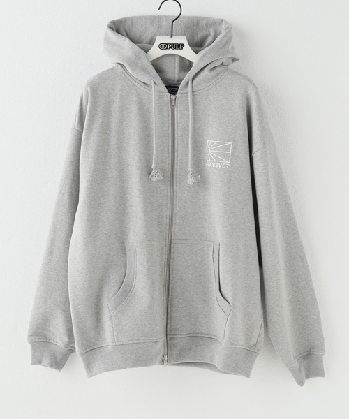 RASSVET / PACCBET(ラスベート)の「【RASSVET / ラスベート】MEN LOGO ZIPPED HOODIE(パーカー・メンズ・グレー/ネイビー・LARGE/MEDIUM)」の1枚目の写真