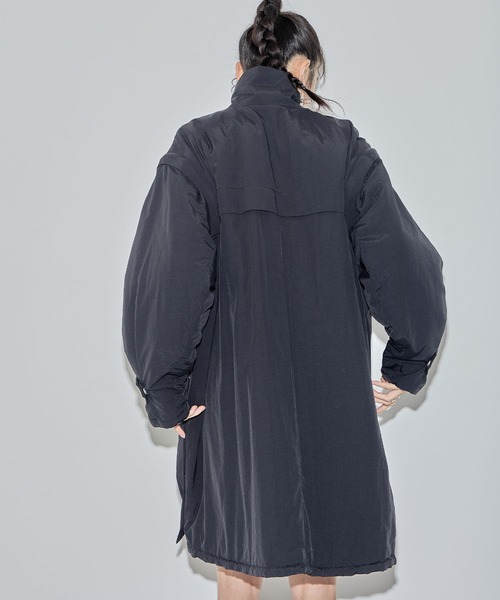 ELLEgirl（エルガール）の「マルチウェイリバーシブル中綿コート【ELLEgirl/エル ガール】（ダウンジャケット/コート・レディース・ブラック/アイボリー/オフホワイト/ブラック系その他・FREE）」の12枚目の写真