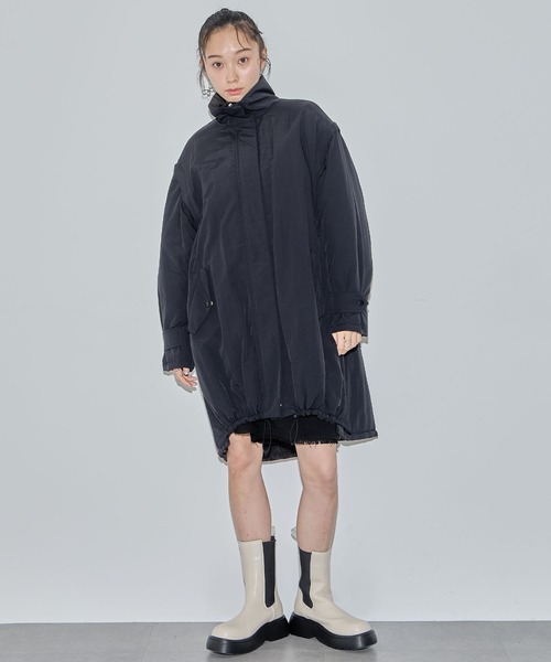 ELLEgirl（エルガール）の「マルチウェイリバーシブル中綿コート【ELLEgirl/エル ガール】（ダウンジャケット/コート・レディース・ブラック/アイボリー/オフホワイト/ブラック系その他・FREE）」の14枚目の写真