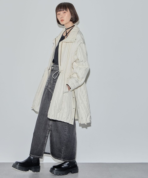 ELLEgirl（エルガール）の「マルチウェイリバーシブル中綿コート【ELLEgirl/エル ガール】（ダウンジャケット/コート・レディース・ブラック/アイボリー/オフホワイト/ブラック系その他・FREE）」の20枚目の写真