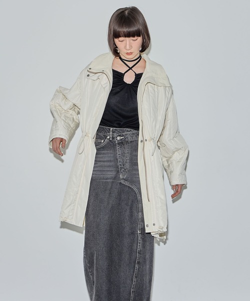 ELLEgirl（エルガール）の「マルチウェイリバーシブル中綿コート【ELLEgirl/エル ガール】（ダウンジャケット/コート・レディース・ブラック/アイボリー/オフホワイト/ブラック系その他・FREE）」の18枚目の写真