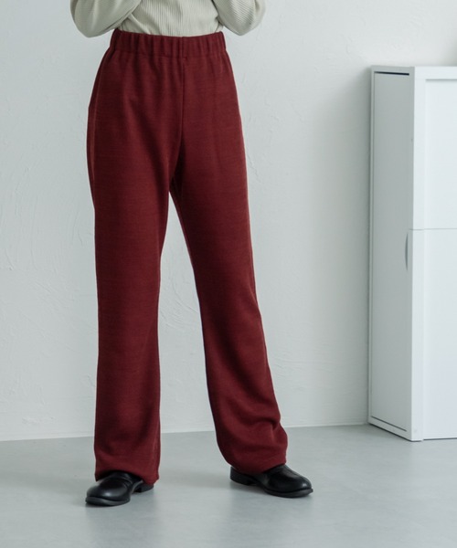 pairmanon（ペアマノン）の「【ママサイズ】リブストレッチ フレアパンツ（その他パンツ・レディース・ブラック/レッド/ブラウン・FREE）」の3枚目の写真