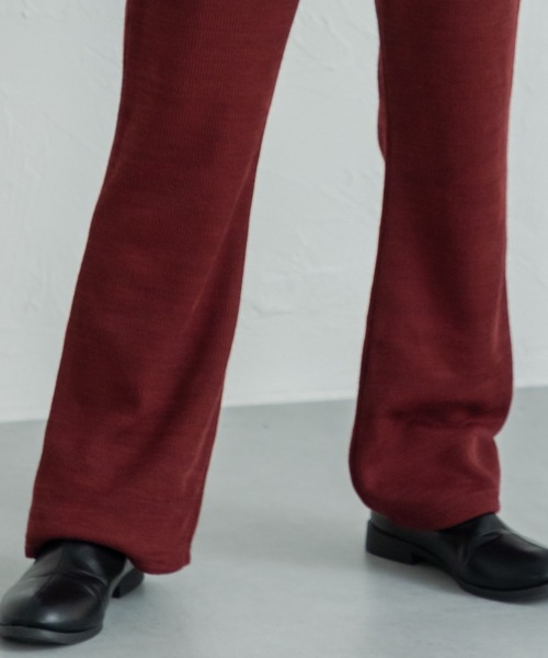 pairmanon（ペアマノン）の「【ママサイズ】リブストレッチ フレアパンツ（その他パンツ・レディース・ブラック/レッド/ブラウン・FREE）」の8枚目の写真