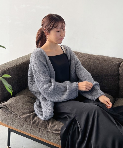 中古】 OZZ ANGELO / レース付きニットボレロカーディガン オッズオン