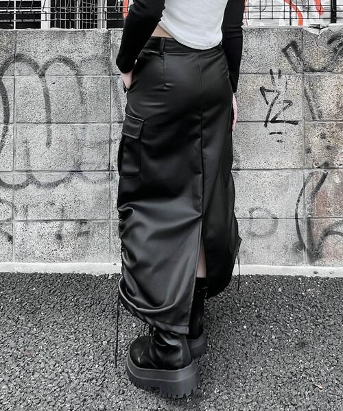 Figments（フィグメンツ）の「合皮ライダーススカート（スカート
