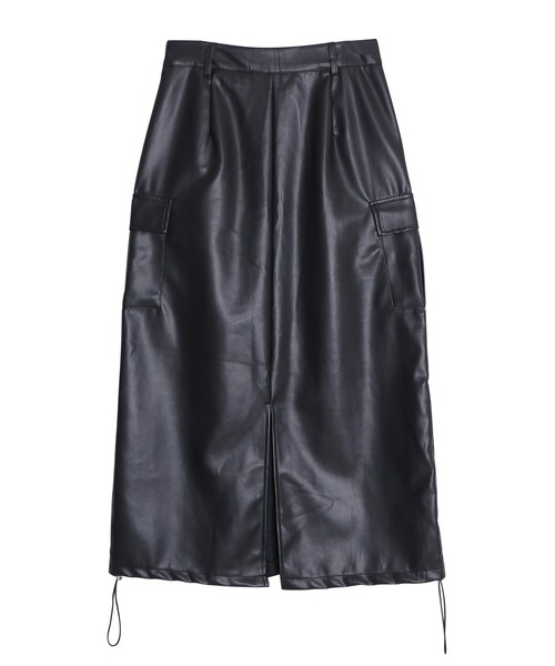 Figments（フィグメンツ）の「合皮ライダーススカート（スカート・レディース・ブラック/グレー・FREE）」の11枚目の写真