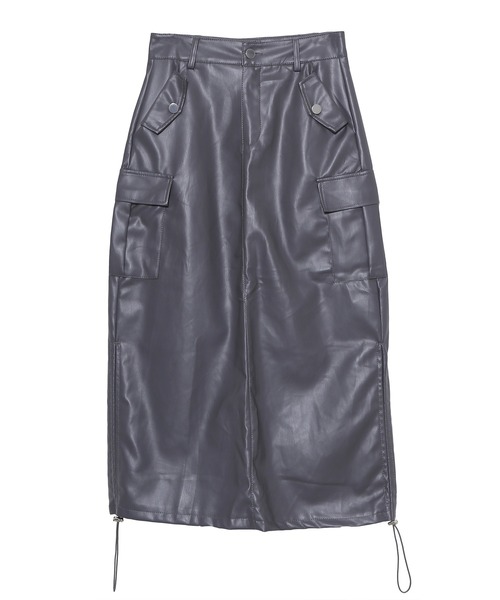 Figments（フィグメンツ）の「合皮ライダーススカート（スカート・レディース・ブラック/グレー・FREE）」の18枚目の写真