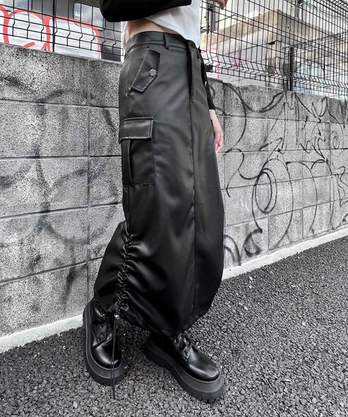 Figments（フィグメンツ）の「合皮ライダーススカート（スカート