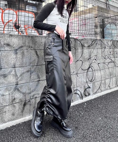 Figments（フィグメンツ）の「合皮ライダーススカート（スカート