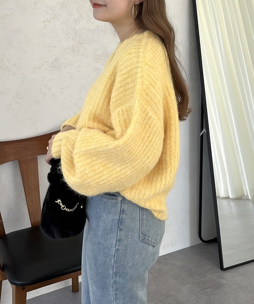 prose verse（プロズヴェール）の「アルパカタッチふわふわニット（ニット/セーター・レディース・グレー/イエロー/ピンク/チャコール・MEDIUM）」の11枚目の写真