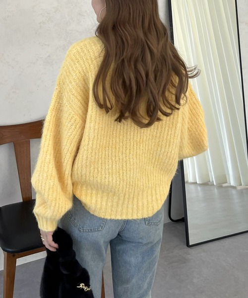 prose verse（プロズヴェール）の「アルパカタッチふわふわニット（ニット/セーター・レディース・グレー/イエロー/ピンク/チャコール・MEDIUM）」の12枚目の写真