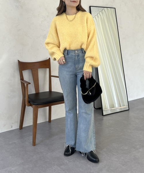 prose verse（プロズヴェール）の「アルパカタッチふわふわニット（ニット/セーター・レディース・グレー/イエロー/ピンク/チャコール・MEDIUM）」の13枚目の写真