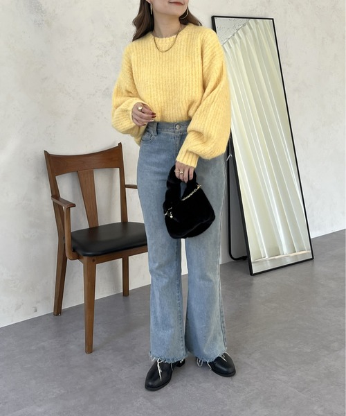 prose verse（プロズヴェール）の「アルパカタッチふわふわニット（ニット/セーター・レディース・グレー/イエロー/ピンク/チャコール・MEDIUM）」の15枚目の写真