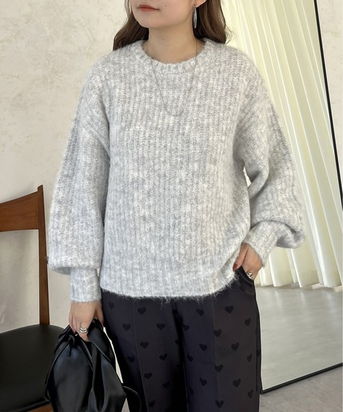 prose verse（プロズヴェール）の「アルパカタッチふわふわニット（ニット/セーター・レディース・グレー/イエロー/ピンク/チャコール・MEDIUM）」の17枚目の写真