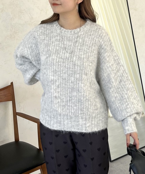 prose verse（プロズヴェール）の「アルパカタッチふわふわニット（ニット/セーター・レディース・グレー/イエロー/ピンク/チャコール・MEDIUM）」の20枚目の写真