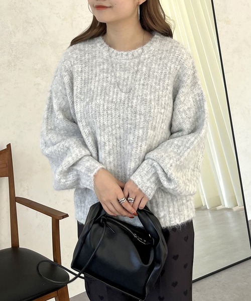 prose verse（プロズヴェール）の「アルパカタッチふわふわニット（ニット/セーター・レディース・グレー/イエロー/ピンク/チャコール・MEDIUM）」の21枚目の写真