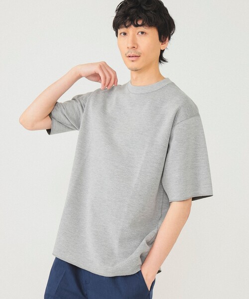 BEAMS（ビームス）の「BEAMS / カノコ天竺 クルーネック（スウェット・メンズ・ベージュ/グレー系その他/ネイビー・L/M/S/XL）」の7枚目の写真