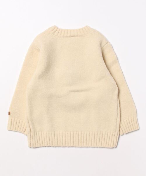 petit main（プティマイン）の「くまジャガードニット（ニット/セーター・キッズ・ベージュ/ネイビー/アイボリー・S/M/L）」の14枚目の写真