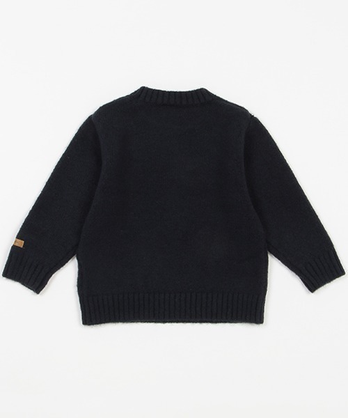 petit main（プティマイン）の「くまジャガードニット（ニット/セーター・キッズ・ベージュ/ネイビー/アイボリー・S/M/L）」の5枚目の写真