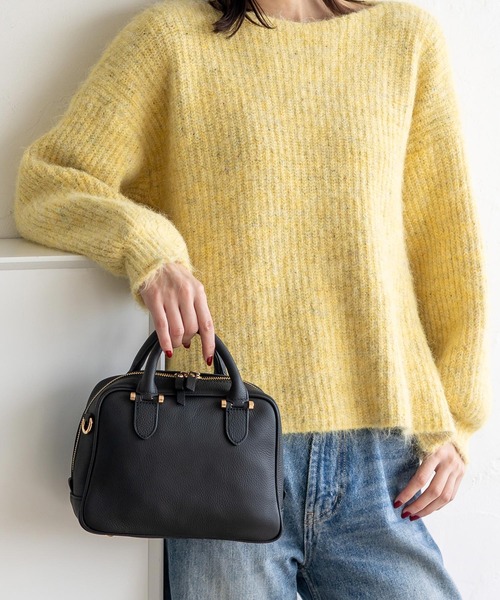 VitaFelice（ヴィータフェリーチェ）の「本革2wayスクエアミニバッグ（トートバッグ・レディース・ブラック/ボルドー/ブラウン系/オフホワイト・FREE）」の17枚目の写真