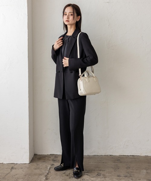 VitaFelice（ヴィータフェリーチェ）の「本革2wayスクエアミニバッグ（トートバッグ・レディース・ブラック/ボルドー/ブラウン系/オフホワイト・FREE）」の5枚目の写真