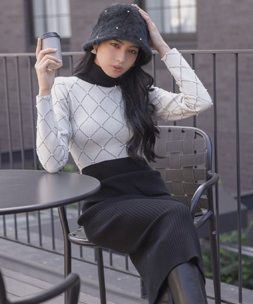 AMBIENT（アンビエント）の「パールシャギーバケットハット（ハット・レディース・ホワイト/ブラック・FREE）」の5枚目の写真