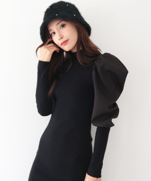 AMBIENT（アンビエント）の「パールシャギーバケットハット（ハット・レディース・ホワイト/ブラック・FREE）」の6枚目の写真