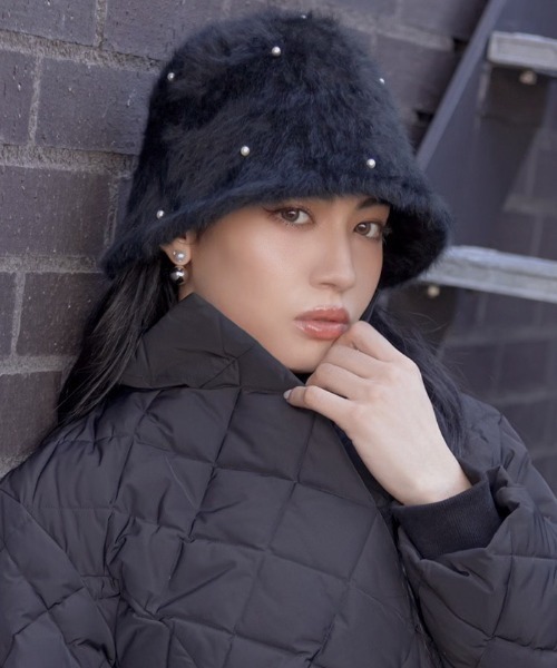 AMBIENT（アンビエント）の「パールシャギーバケットハット（ハット・レディース・ホワイト/ブラック・FREE）」の13枚目の写真