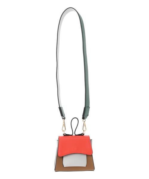 Te chichi(テチチ)の「バイカラーミニバッグ(ハンドバッグ・レディース・グリーン/ブラウン/ピンク・F)」の7枚目の写真