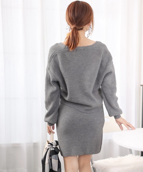 Miniministore(ミニミニストア)の「ニットセットアップ レディース 秋冬韓国(アンサンブル・レディース・グレー/ブラック/ベージュ・フリー)」の13枚目の写真