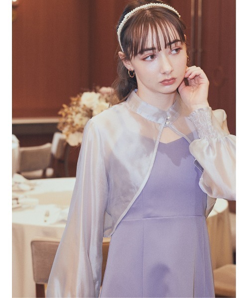 earth music&ecology（アースミュージックアンドエコロジー）の「SET2点ボレロ+キャミワンピース（ドレス・レディース・ブラック/サックスブルー/ピンク/ミント・FREE）」の6枚目の写真