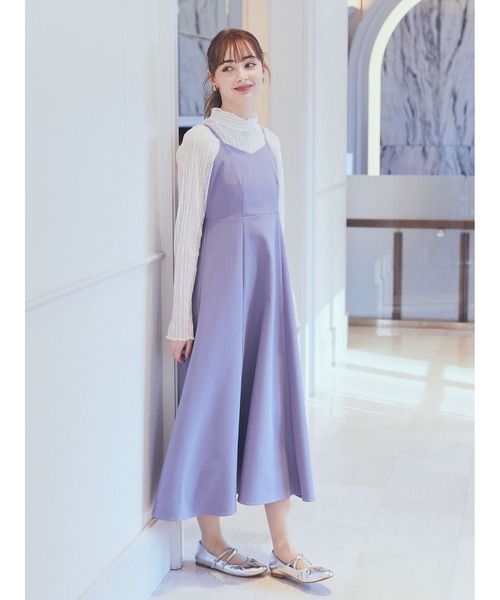 earth music&ecology（アースミュージックアンドエコロジー）の「SET2点ボレロ+キャミワンピース（ドレス・レディース・ブラック/サックスブルー/ピンク/ミント・FREE）」の12枚目の写真