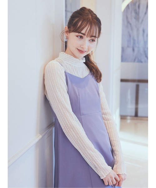 earth music&ecology（アースミュージックアンドエコロジー）の「SET2点ボレロ+キャミワンピース（ドレス・レディース・ブラック/サックスブルー/ピンク/ミント・FREE）」の13枚目の写真